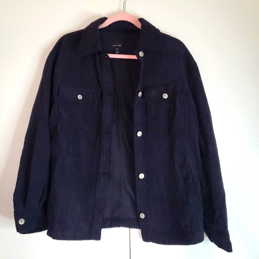 Love Tree Black Corduroy Outerwear